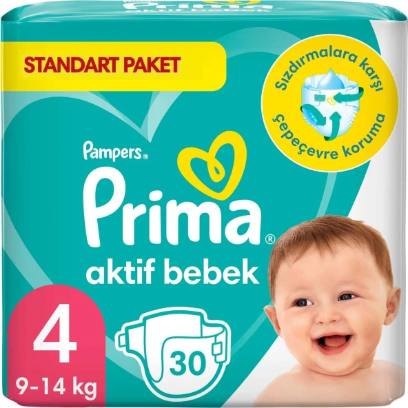 Prima Bebek Bezi Beden:4 (9-14KG) Mini 30 Adet Standart Pk