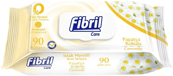 Fibril Islak Havlu Mendil 90 Yaprak Papatya Plastik Kapaklı Tekli Pk - 2