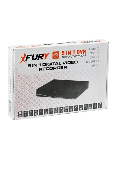 FURY 4 Lü Sesli Güvenlik Kamerası 5590S 5 Mp Lens Gece Renkli Full Hd Kamera Sistemi 320GB - 5