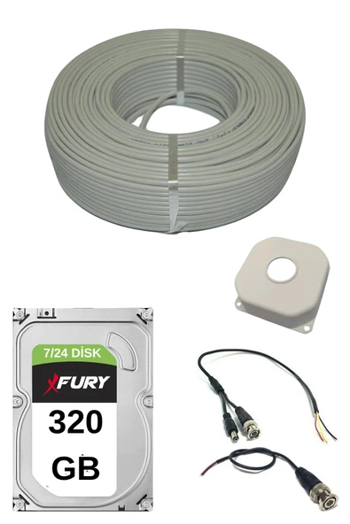 FURY 4 Lü Sesli Güvenlik Kamerası 5590S 5 Mp Lens Gece Renkli Full Hd Kamera Sistemi 320GB - 4