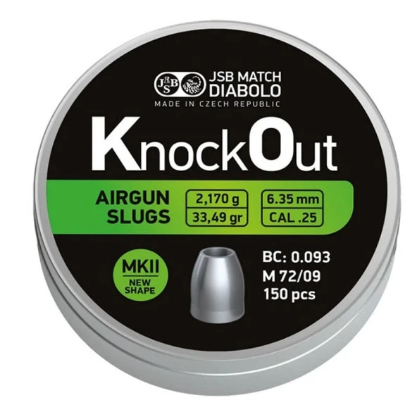 JSB DIABOLO KNOCKOUT MKII 6.35 MM SACMA (CAL25) - 4