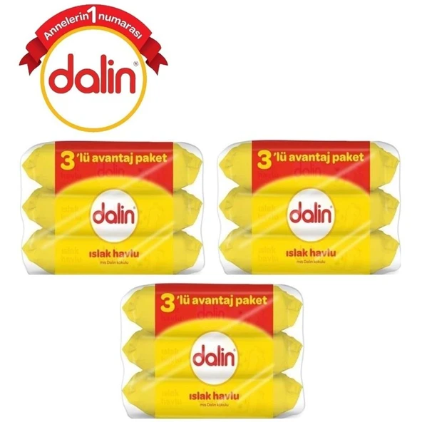 Dalin Islak Havlu Mendil Klasik 56 Yaprak 9 Lu Set (504 Yaprak) ürün görseli