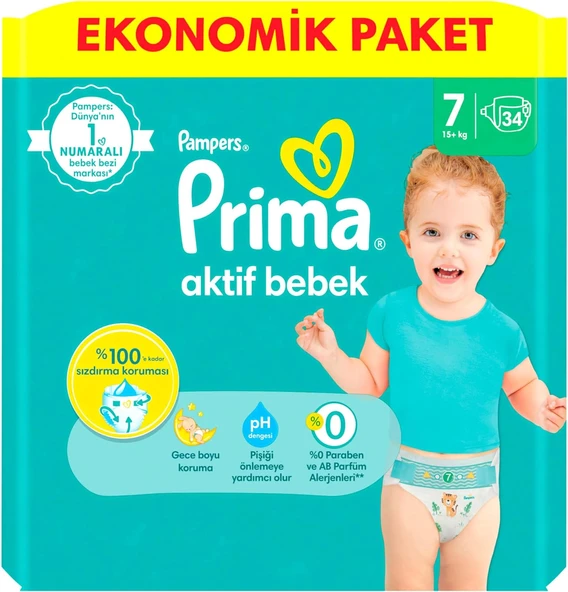 Prima Bebek Bezi Beden:7 (15+Kg) XX Large 68 Adet Süper Ekonomik Pk - 5