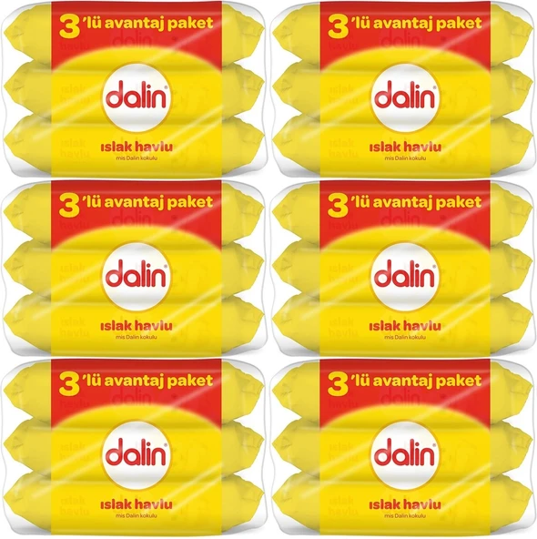 Dalin Islak Havlu Mendil Klasik 56 Yaprak 18 Li Set (1008 Yaprak)