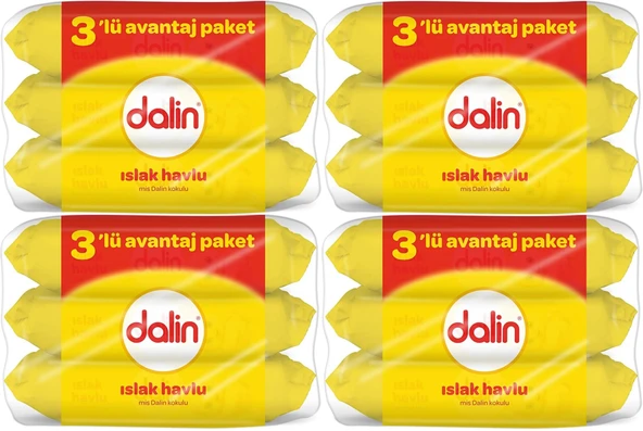 Dalin Islak Havlu Mendil Klasik 56 Yaprak 12 Li Set (672 Yaprak)