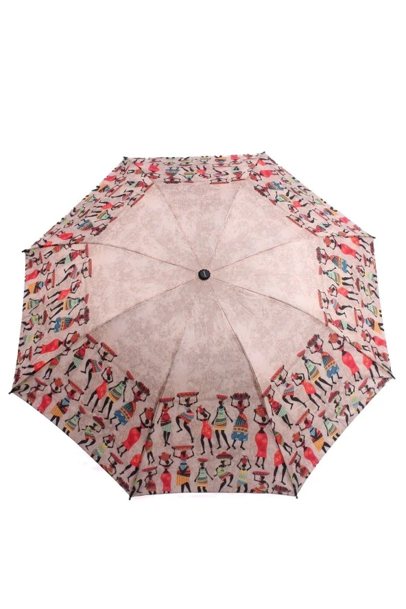 Desenli 8 Telli Manuel Rüzgara Dayanıklı Şemsiye M21mar608r01 - 2