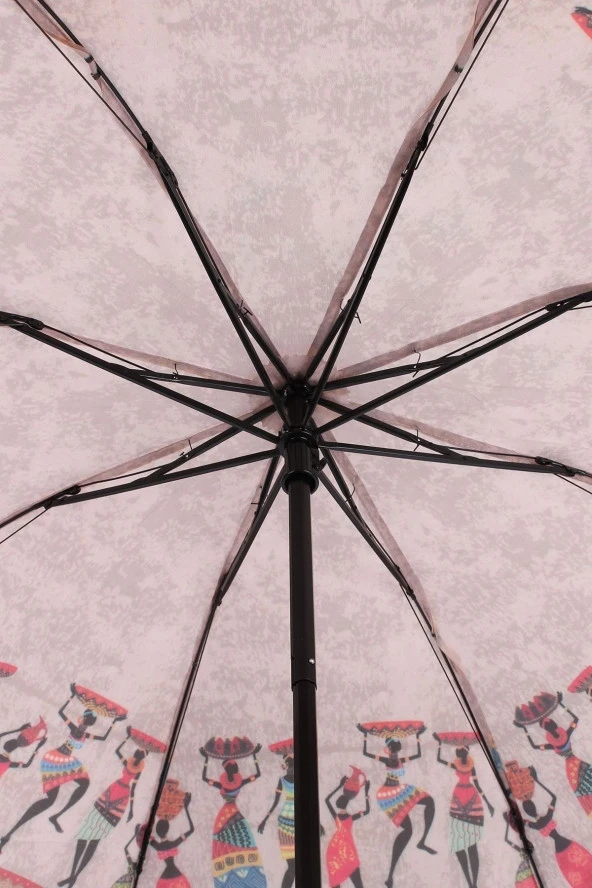 Desenli 8 Telli Manuel Rüzgara Dayanıklı Şemsiye M21mar608r01 - 3