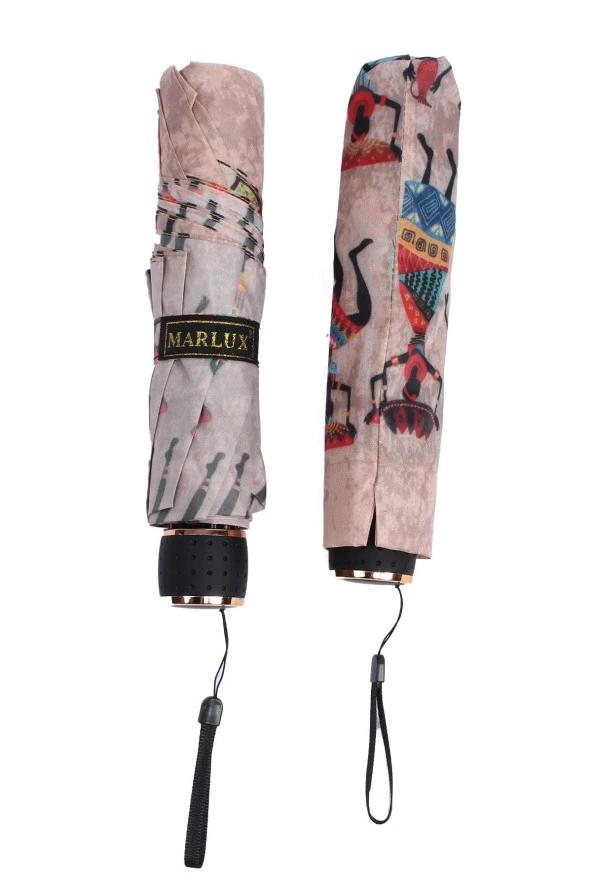 Desenli 8 Telli Manuel Rüzgara Dayanıklı Şemsiye M21mar608r01 - 4