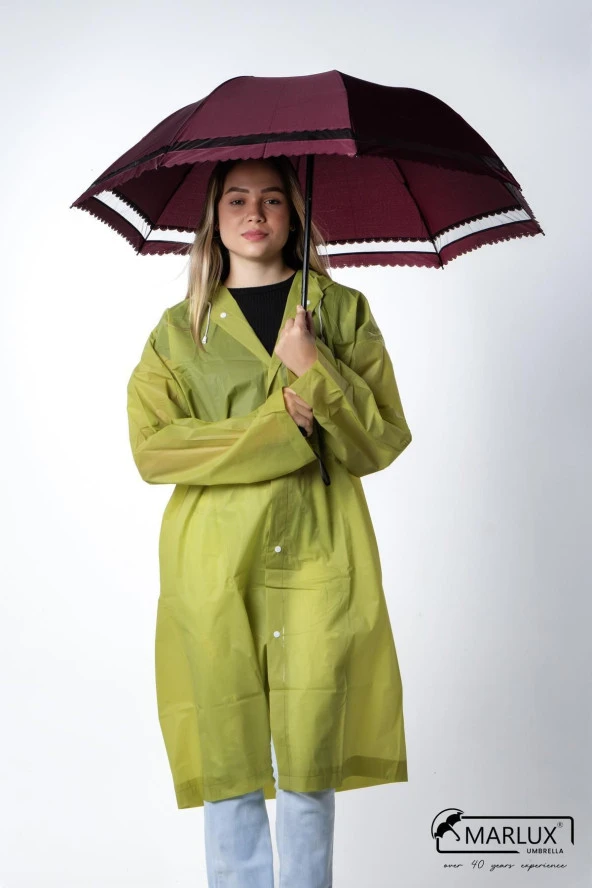 Bordo Dantelli Kadın Şemsiye M21mar107r003 - 2
