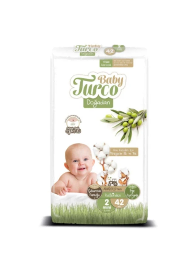 Bebek Bezi Doğadan Beden:2 (3-6kg) Mini (göbek Bağı Oyuntulu) 42 Adet Jumbo Paket
