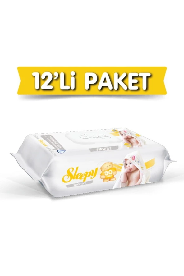 Sleepy Sleepy Islak Havlu Sensitive 90' Lı Kapaklı X12