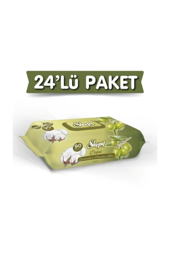 Sleepy Zeytinyağlı Islak Havlu 24x90'lı 24 Paket 2160 Yaprak