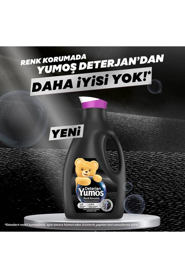Yumoş Sıvı Bakım Çamaşır Deterjanı Siyah Ve Koyu Renkli Giysiler Için 2520 ml 2 Adet - 3