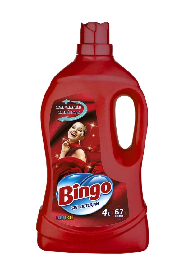 Bingo Matik Renklilere Özel Bakım Serisi Sıvı Çamaşır Deterjanı 4 lt