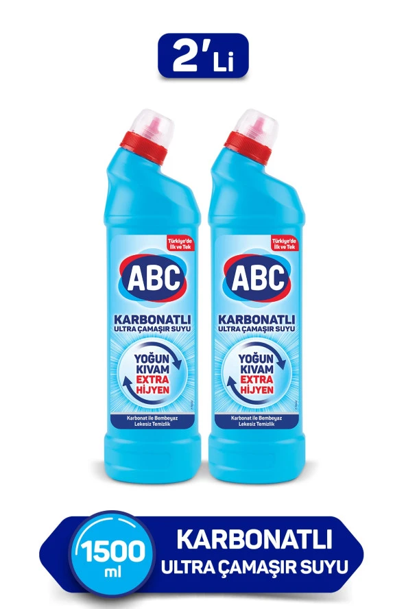 ABC Ultra Çamaşır Suyu 750 ml Karbonatlı 2'li Paket