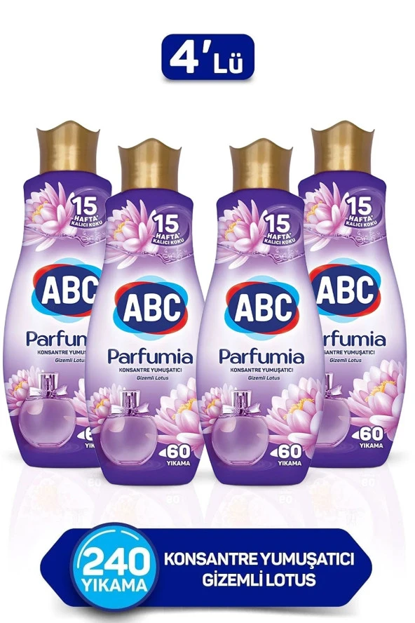 ABC Parfumia Gizemli Lotus Konsantre Yumuşatıcı 1440 Ml 4'lü Seti