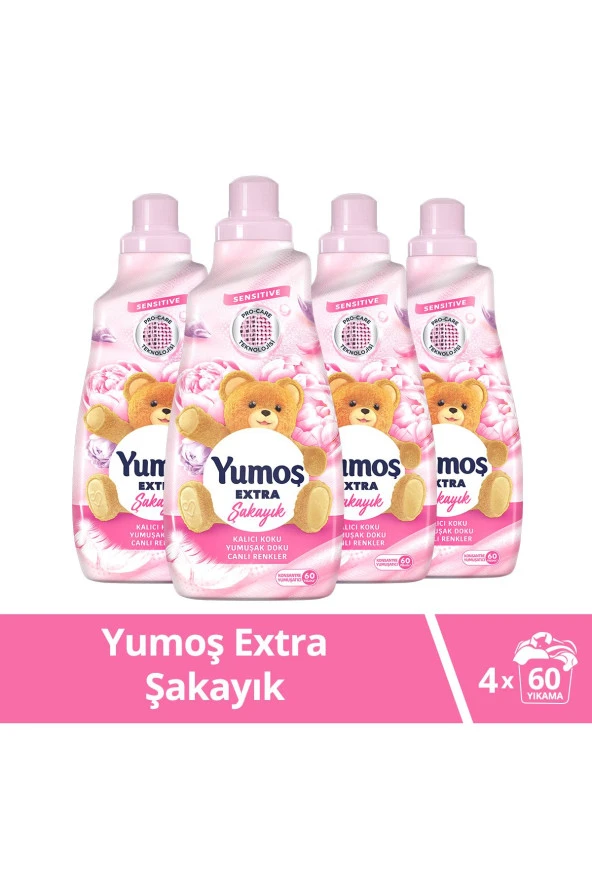 Yumoş Extra Konsantre Çamaşır Yumuşatıcısı Şakayık 1440 X4