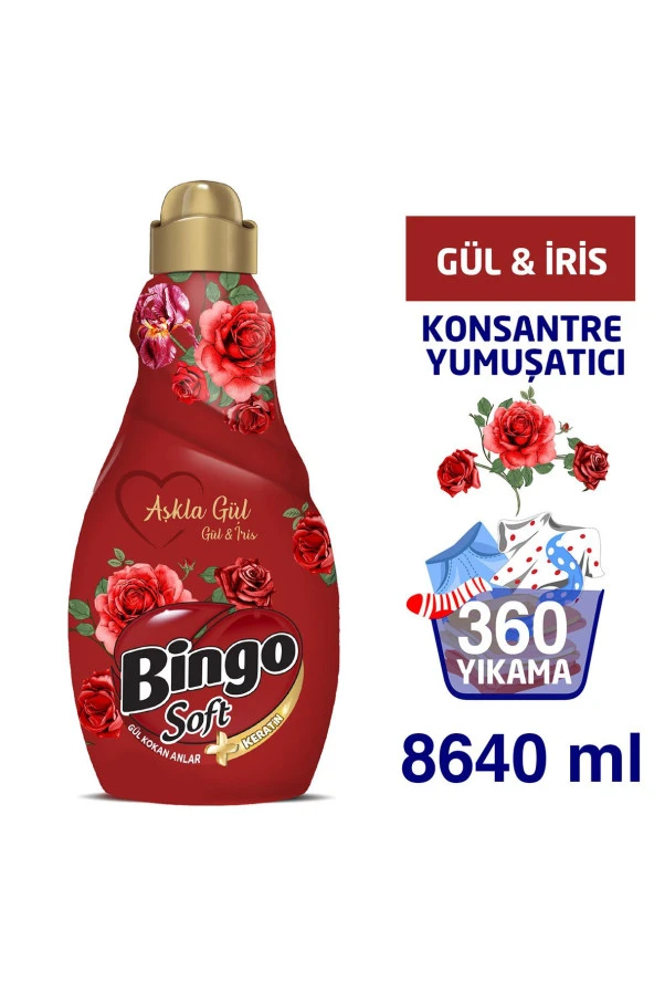 Bingo Soft Konsantre Aşkla Gül 1440 ml Ekonomi Paketi 6'lı