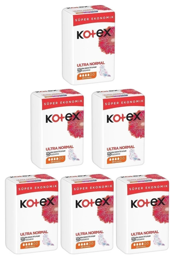 Kotex Ultra Normal Paket 24 Lü 6 Paket 144 Adet