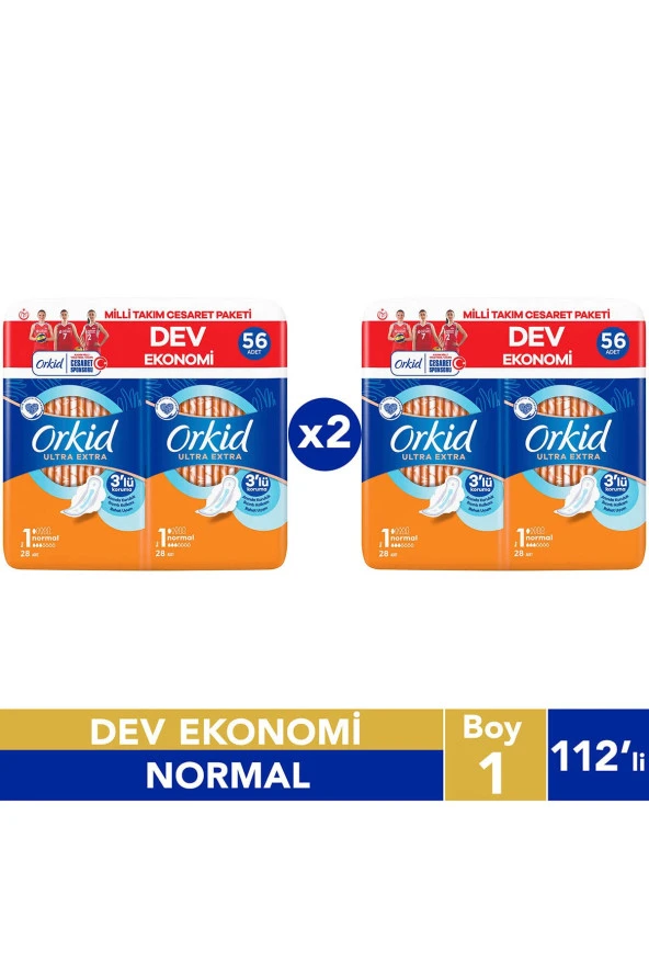 Orkid Ultra Extra Normal Cesaret Paketi 112'li