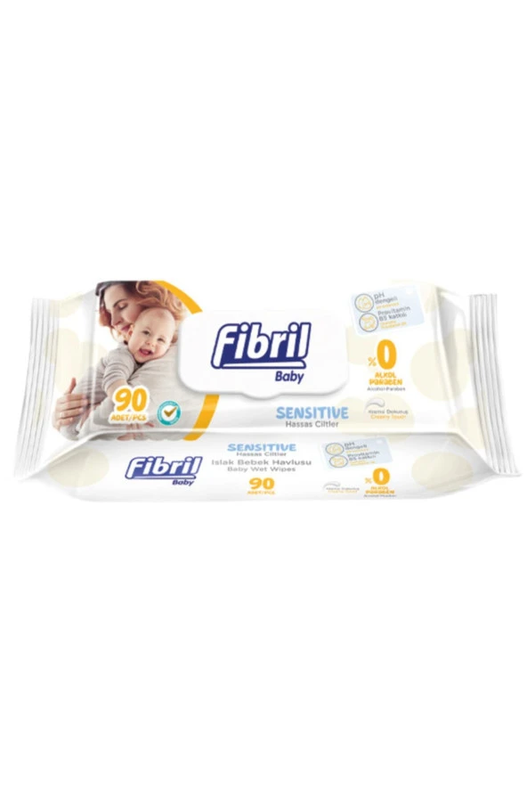 Fibril Baby Sensitive Islak Mendil 12x90 Lı Paket 1080 Yaprak