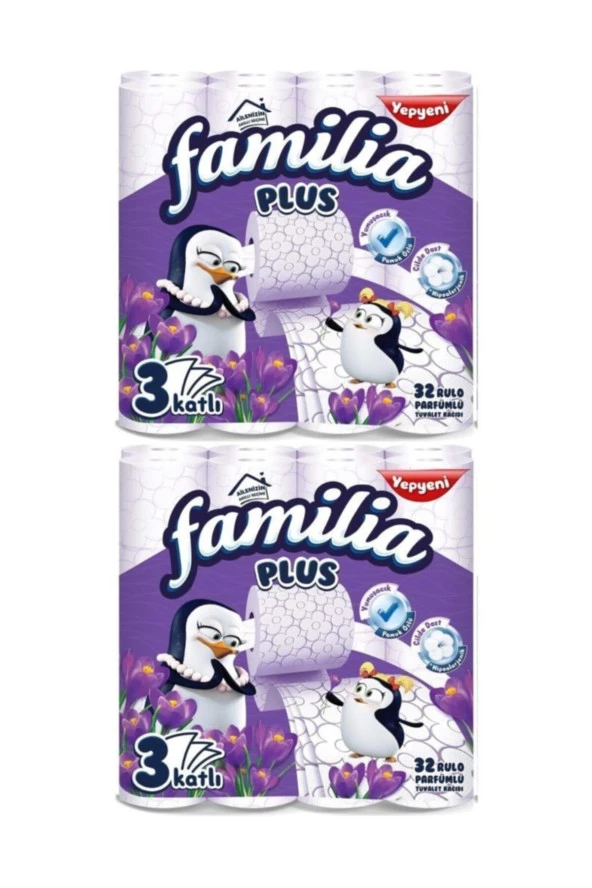 Familia Plus Tuvalet Kağıdı 3 Katlı 64 Lü Paket Sihirli Çiçekler (2pk*32)