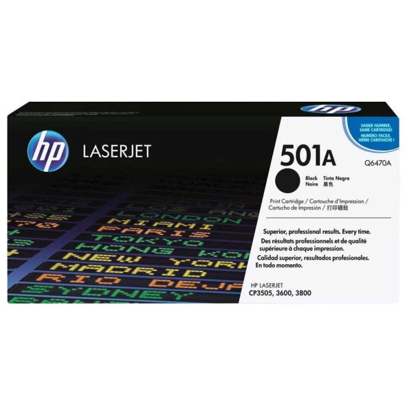 Hp Q6470A (501A) Siyah Orjinal Toner