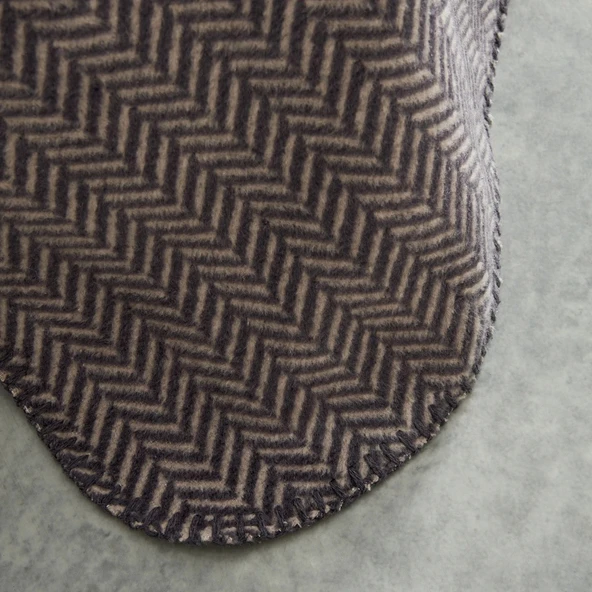 Karaca Home Sandra Çift Kişilik Balık Sırtı Desenli Pamuk Battaniye Gri - Resim 6