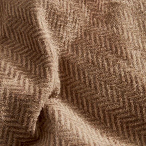 Karaca Home Sandra Çift Kişilik Balık Sırtı Desenli Pamuk Battaniye Bej - 4