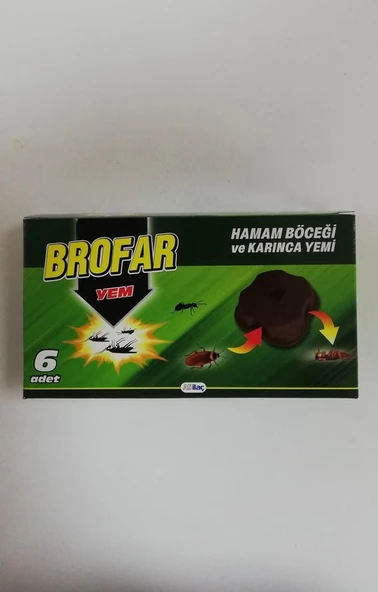 Brofar Hamam Böceği ve Karınca Yemi 6 Adet