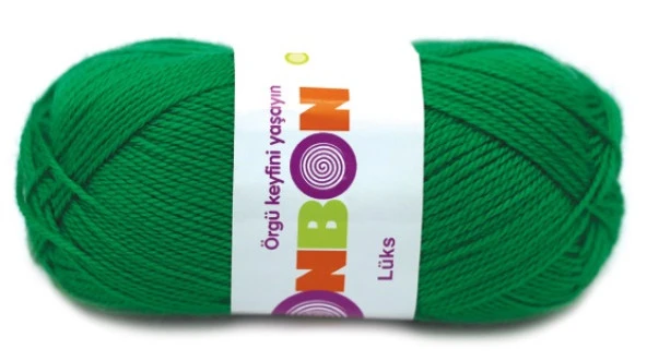 Bonbon Lüks Örgü Patik İpi 98410 Canlı Yeşil