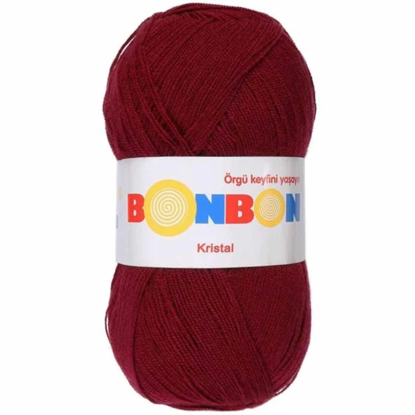 Bonbon Kristal Örgü Lif İpi 98220 Bordo