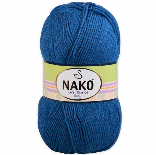 Nako Lüks Minnoş Örgü Bebe İpi 10084 Koyu Mavi