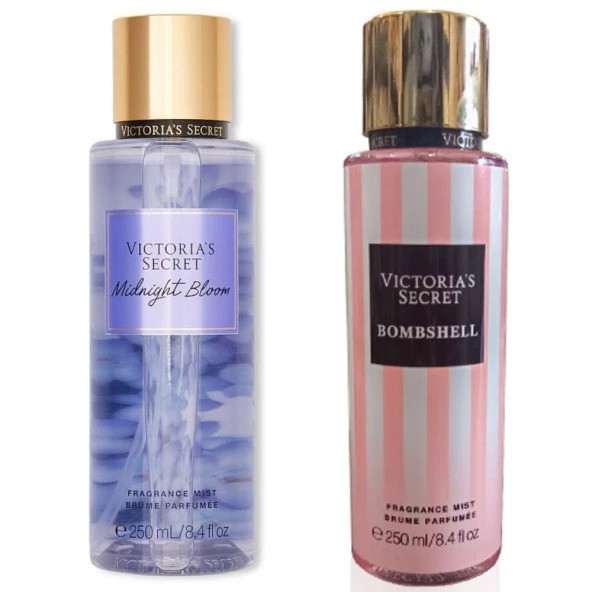 Victoria's Secret Midnight Bloom-Bombshell Vücut Spreyi İkili Set