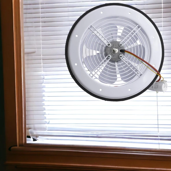 Banyo Wc Havalandırma Aspiratörü Fanı Aksiyel Baca Kirli Hava Kötü Koku Fan Metal Vantilatör 160 mm - Resim 5