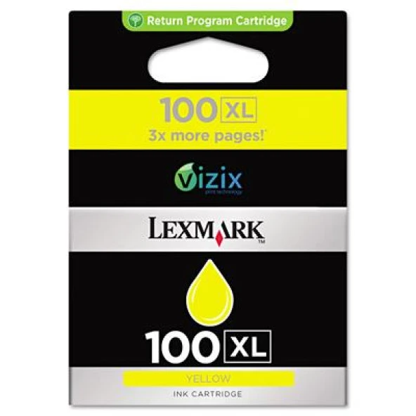Lexmark 14N1071E (100XL) Sarı Orjinal Kartuş - Resim 2