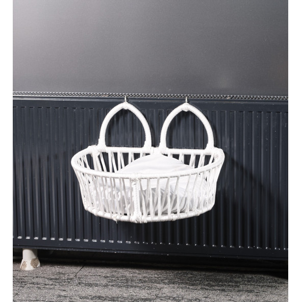 Homedora Perry Kalorifer Askılı Kedi Yatağı Beyaz - 2