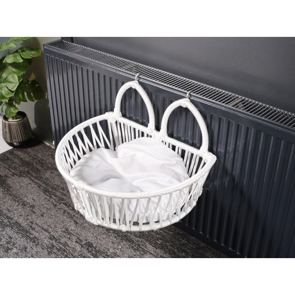 Homedora Perry Kalorifer Askılı Kedi Yatağı Beyaz - 3