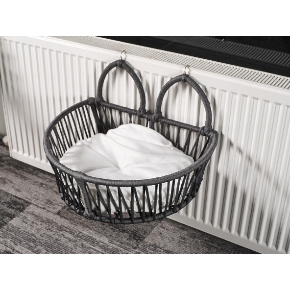 Homedora Perry Kalorifer Askılı Kedi Yatağı Siyah - 2