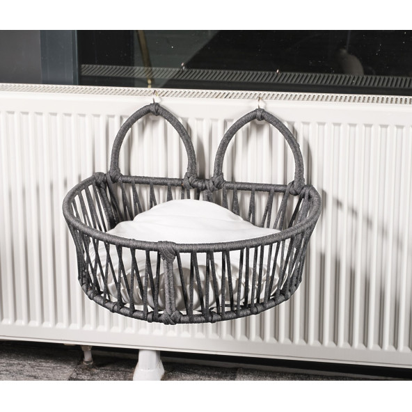 Homedora Perry Kalorifer Askılı Kedi Yatağı Siyah - 3