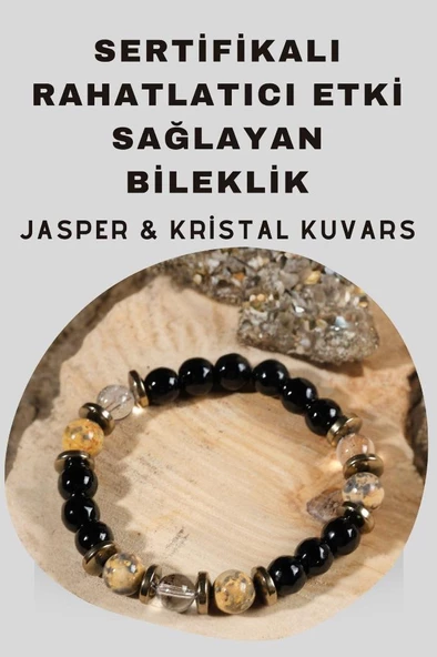 Rahatlatıcı Etki Sağlayan Doğal Taş Bileklik - Sertifikalı , Kristal Kuvars Bileklik