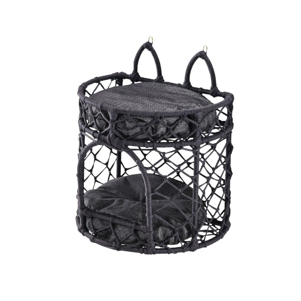 Homedora Roger Kalorifer Askılı İki Katlı Kedi Yatağı Siyah - 4