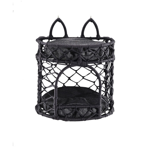 Homedora Roger Kalorifer Askılı İki Katlı Kedi Yatağı Siyah - 5