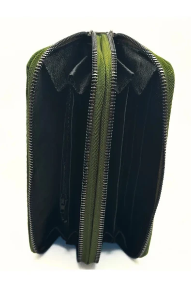 Bagorama COLO Kadın Baskılı Çift Fermuarlı Kartlık Bozuk Para Gözlü Cüzdan - 8