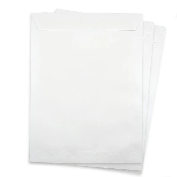 Zarf A4 boyutunda Beyaz Torba Zarf 24x32 cm - 10 Adet