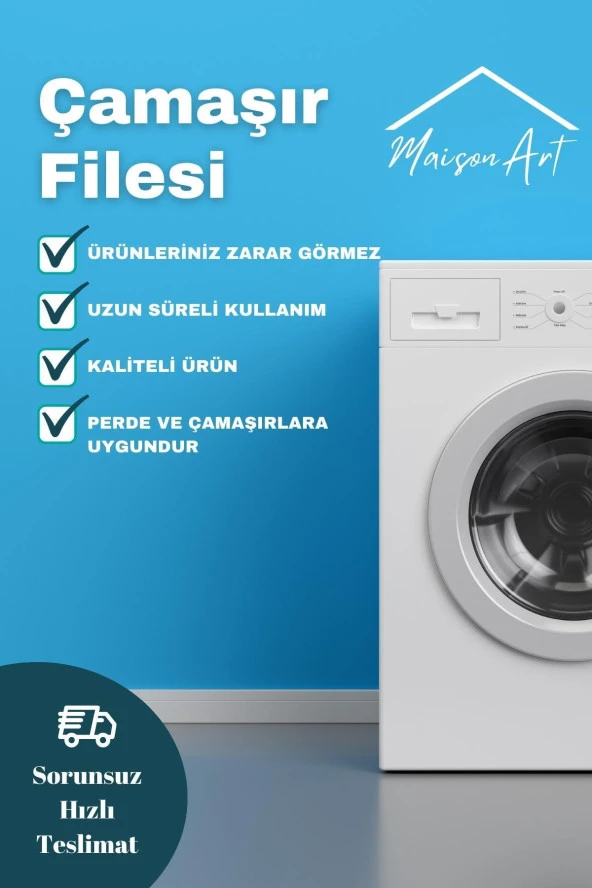 LBag | 3 Adet Çamaşır Yıkama Filesi İpli 40x60 Cm | Çorap Perde Filesi - 2