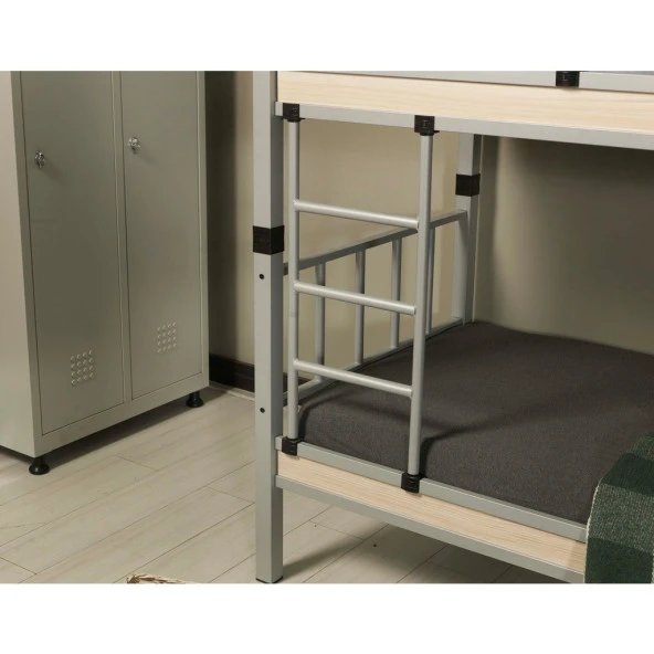 Yurt Genç Çocuk Odası 90x190 ve 90x200 Yatak Ölçülü Metal Ranza - 5