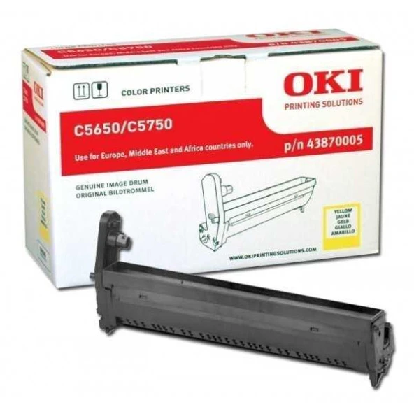 Oki C5650 - (43870005) Orjinal Sarı Drum Ünitesi