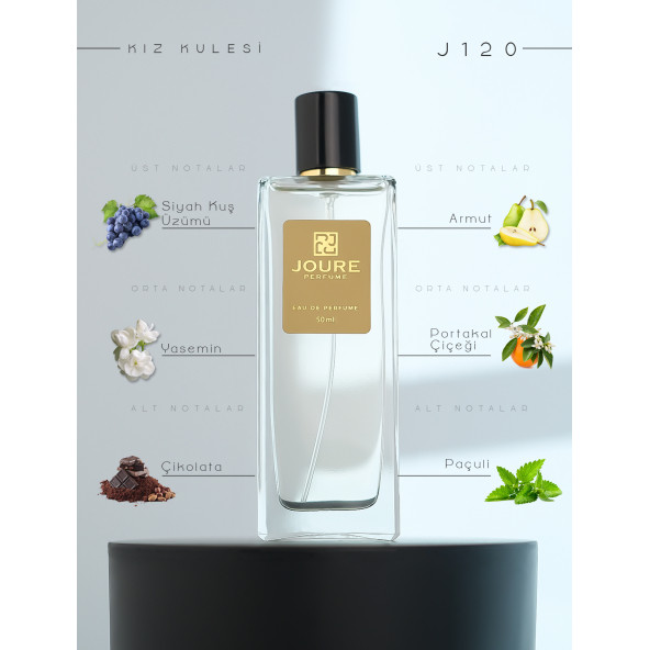 J120 Meyveli Çiçeksi Vanilya Kokulu 50ml Kalıcı Edp Kadın Parfüm
