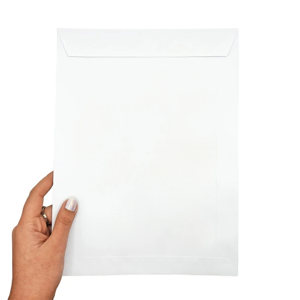 Zarf A4 boyutunda Beyaz Torba Zarf 24x32 cm - 50 Adet - 3